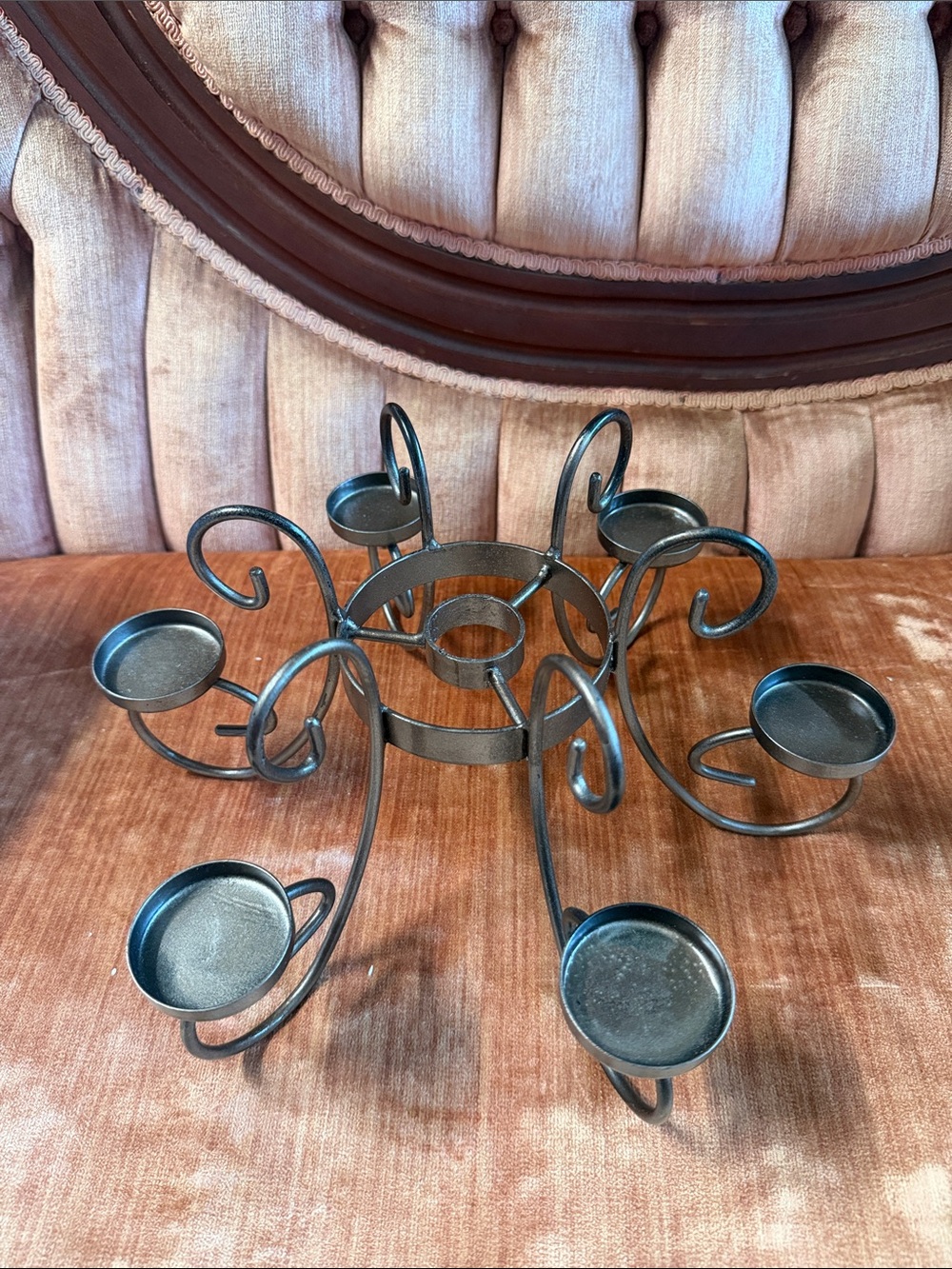Metal Scrollwork Votive Candle Holder